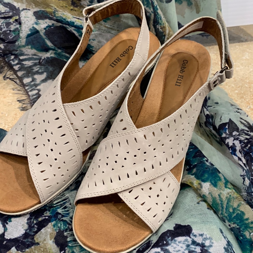 🌼Cork Leather Wedges NWOT🌼